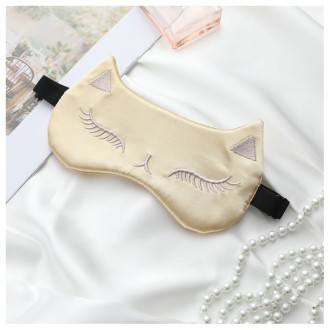 Saténová maska ​​na spanie - zlatá