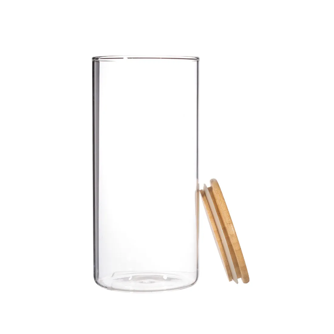 Sklenená dóza na potraviny s bambusovým vekom 1,4 l