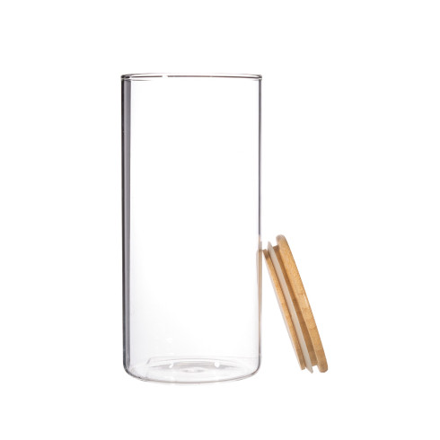 Sklenená dóza na potraviny s bambusovým vekom 1,4 l