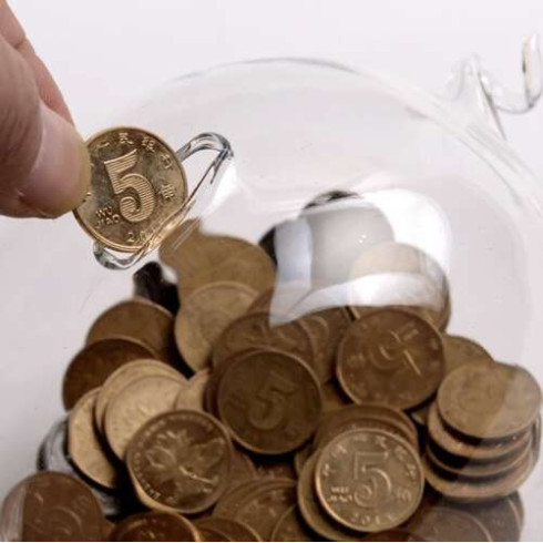 Sklenená pokladnička prasiatko