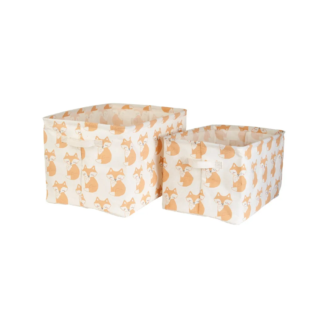 Úložné košíky s motívom líšky - set 2 ks