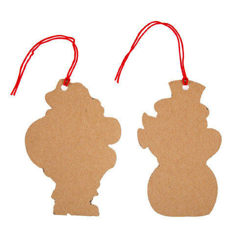 Vianočné menovky na darčeky Santa a snehuliak - sada 10 ks