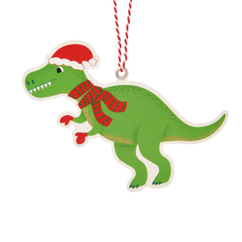 Vianočné menovky na darčeky Dinosaur - sada 6 ks