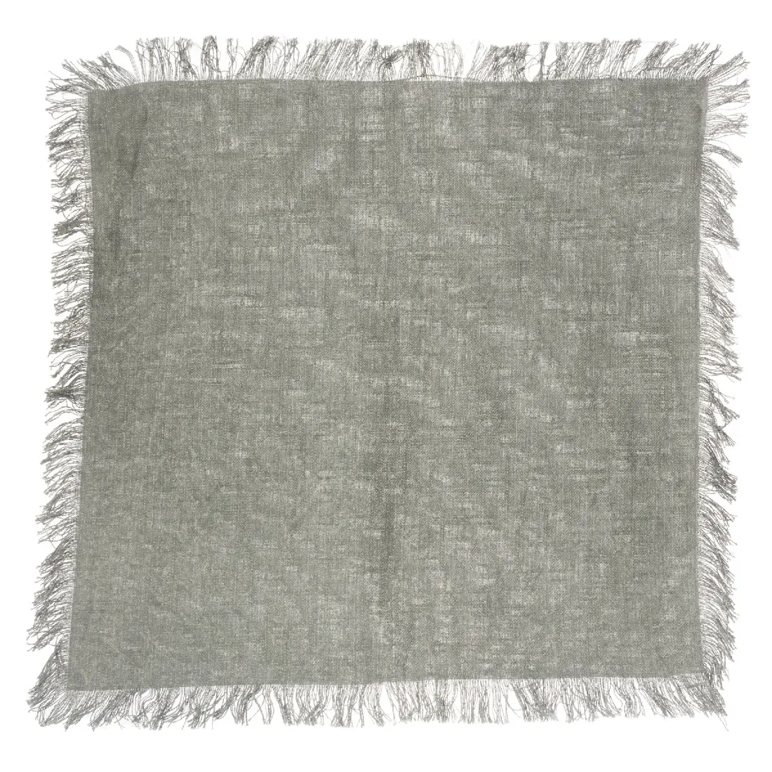 Bavlněné ubrousky s třásňovým okrajem - sada 2 ks šedé