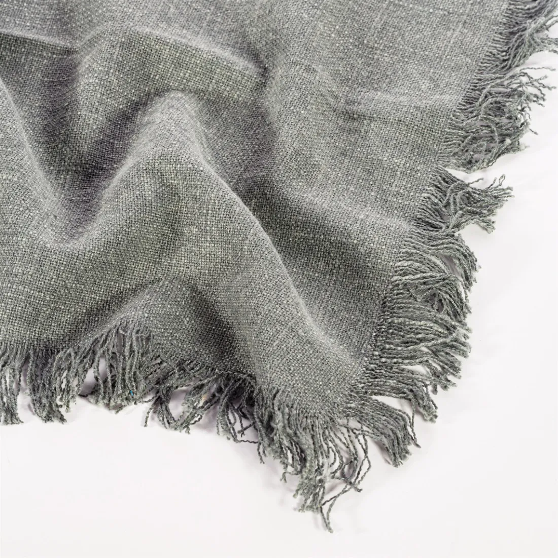 Bavlněné ubrousky s třásňovým okrajem - sada 2 ks šedé
