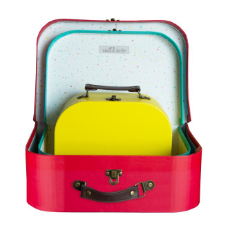 Detský kartónový kufrík červený - velký