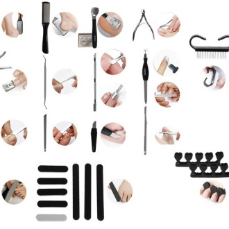 Sada nástrojov pre pedikúru - 26 dielna