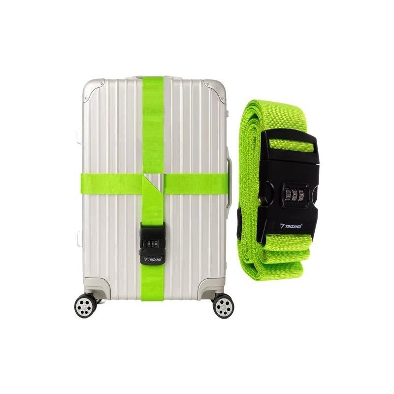 Batožinový popruh na kufor, zelený