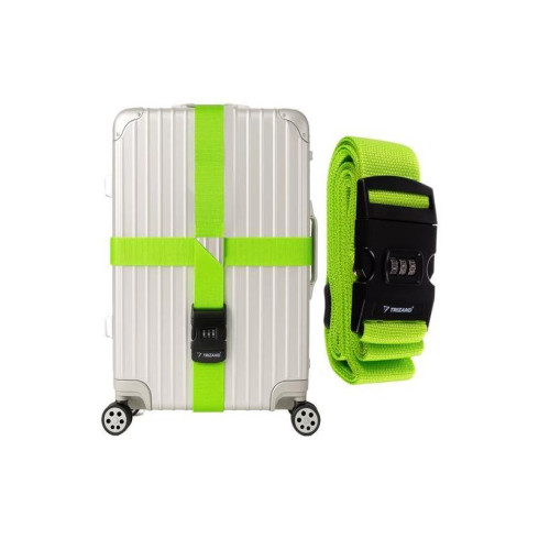 Batožinový popruh na kufor, zelený