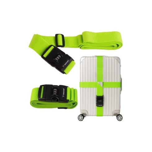 Batožinový popruh na kufor, zelený