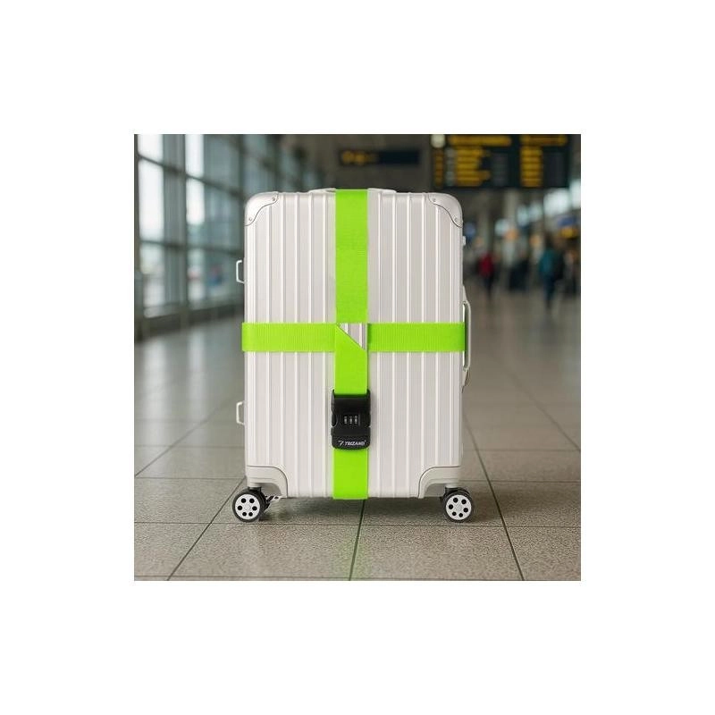 Batožinový popruh na kufor, zelený