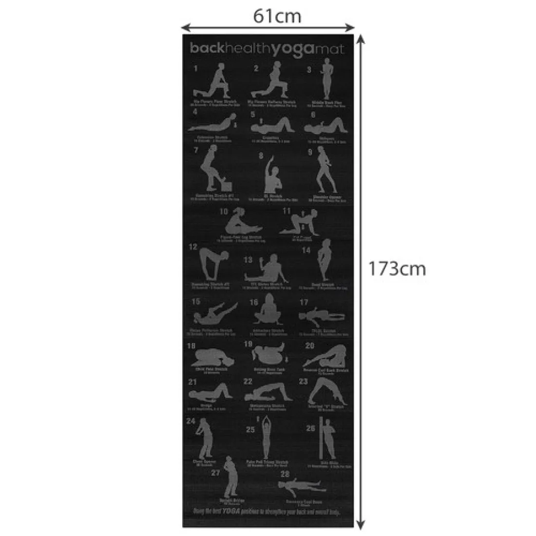 Fitness podložka na jógu s cvičebným plánom