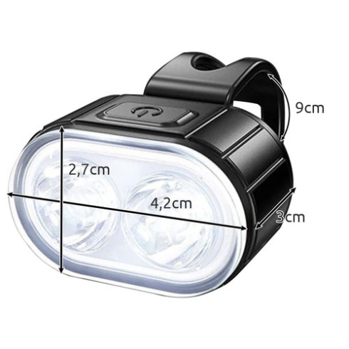 Sada LED osvetlenie na bicykel, USB, IPX4, 2 ks