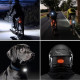 Sada LED osvetlenie na bicykel, USB, IPX4, 2 ks