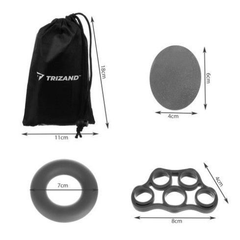 Sada na cvičenie rúk a zápästia 9 ks, čierna 