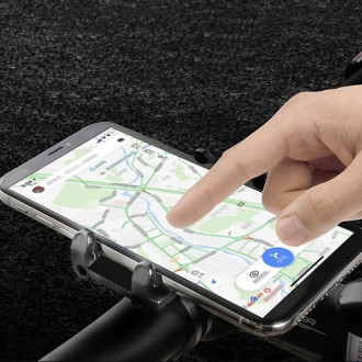 Silikónový držiak na mobil na bicykel - čierny