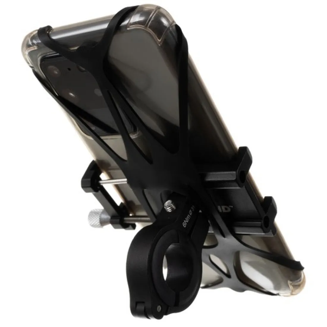 Silikonový držák na mobil na kolo - černý