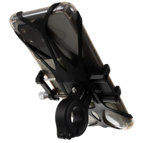 Silikónový držiak na mobil na bicykel - čierny