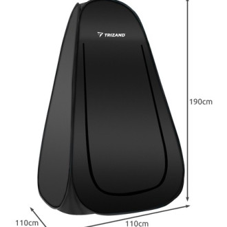 Sprchovací stan, šatňa a toaleta v jednom 190 x 110 x 110 cm čierny