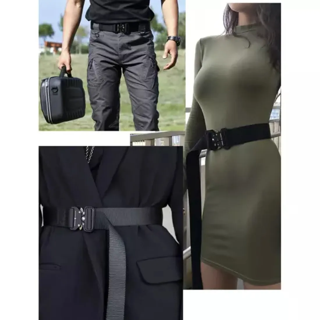 Taktický opasok 130 cm čierny