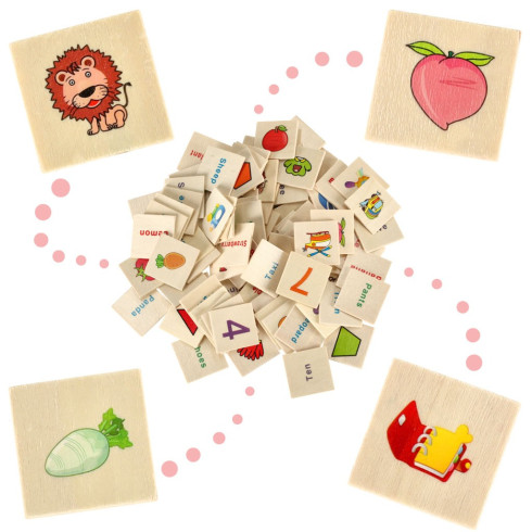 Drevené puzzle - triedička, v angličtine