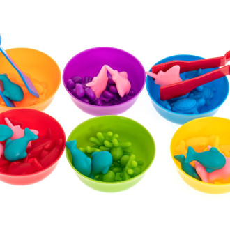 Morské zvieratá učenie počítania montessori - 36 ks