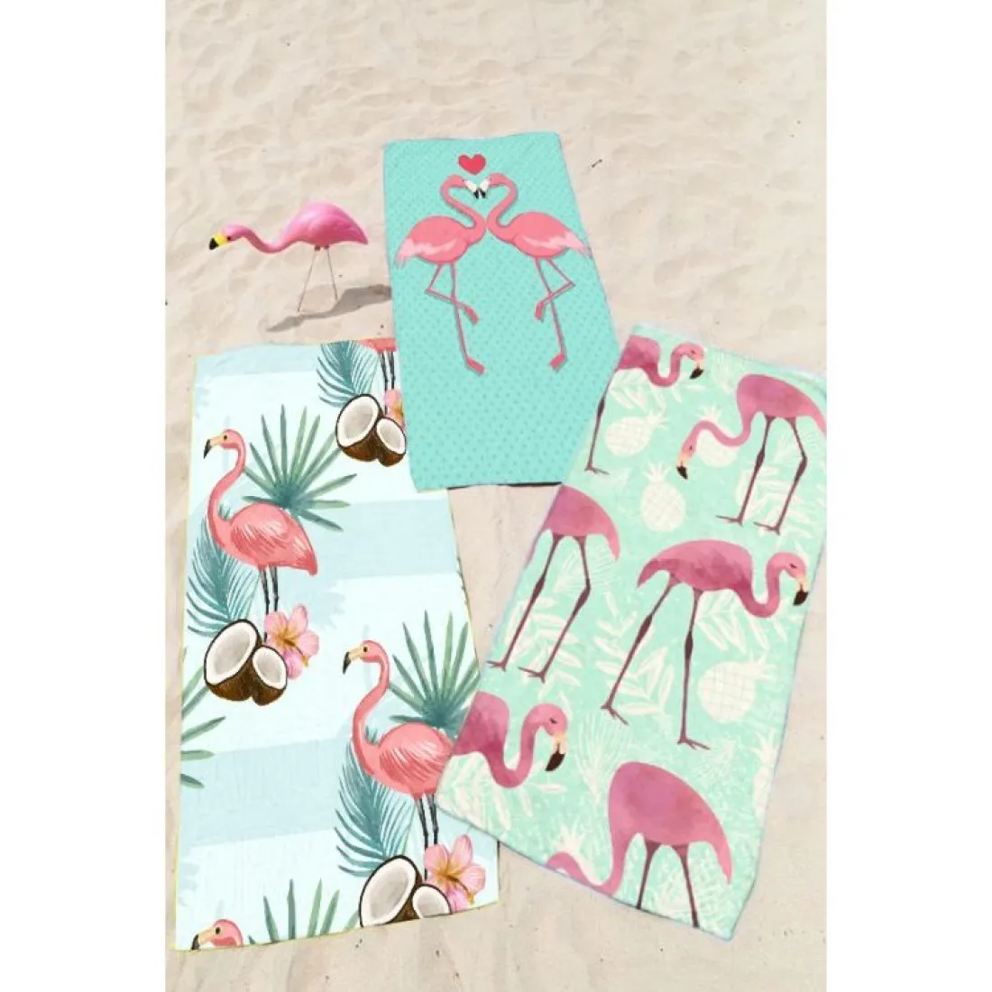 Plážová osuška Flamingo 170x90 cm
