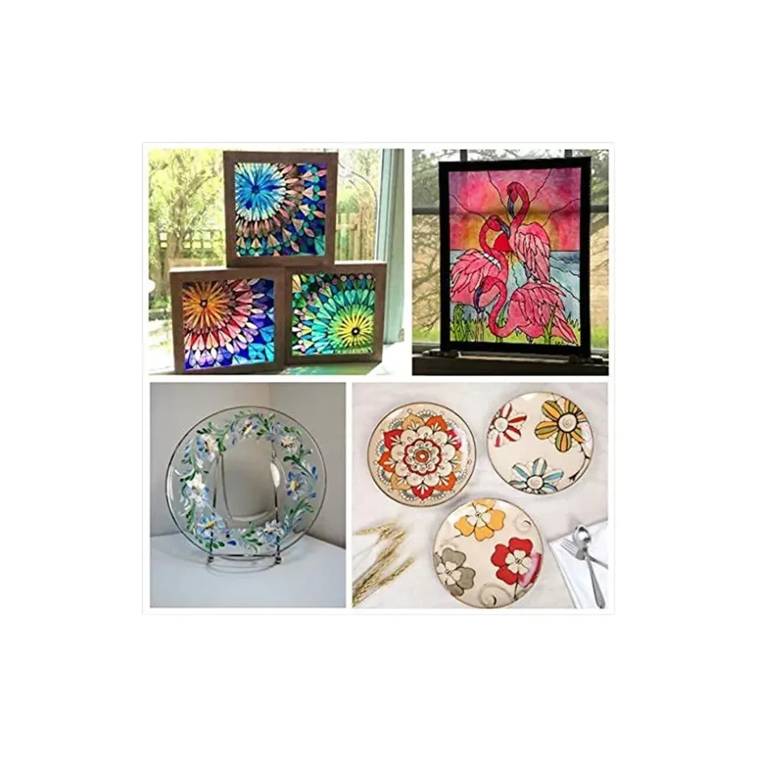 Farby na sklo, keramiku a porcelán 6 farieb x 25 ml