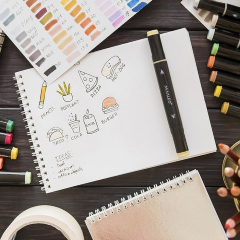  Sada oboustranných fixů 80 ks