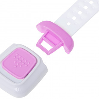 Bezpečnostná zábrana na nábytok s reguláciou 1 ks - ružová