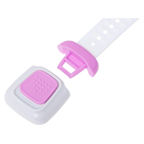 Bezpečnostní zábrana na nábytek s regulací 1 ks - růžová