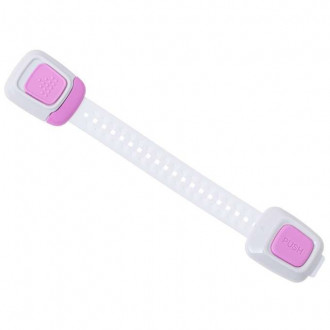 Bezpečnostná zábrana na nábytok s reguláciou 1 ks - ružová