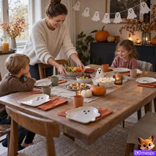 Halloweenský stůl pro děti: zóny, jeden motiv a závěrečná kontrola