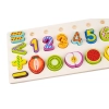 Drevená vkladačka ovocie, čísla - drevené počítadlo
