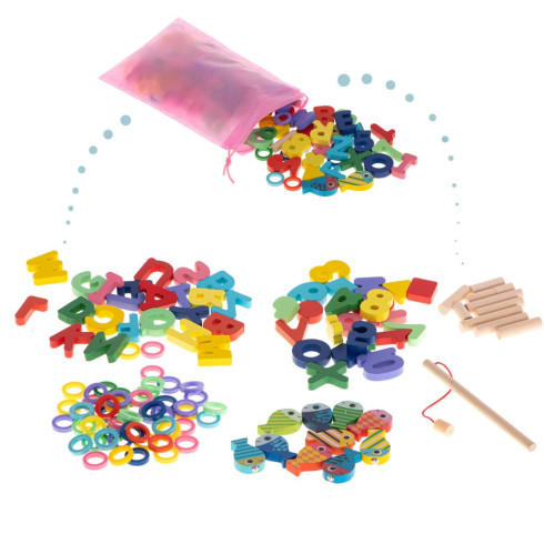  Drevená vzdelávacia sada na učenie abecedy so zvieratkami 3v1