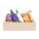 Dřevěný box ovoce a zeleniny na krájení 9 ks