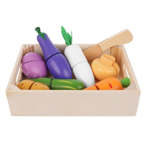 Drevený box ovocia a zeleniny na krájanie 9 ks