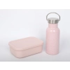 Desiatový set pre deti (fľaša+box) - ružový