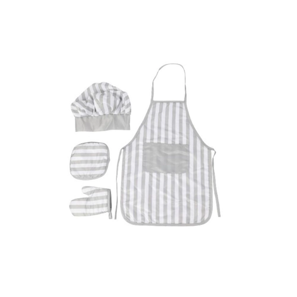 Detská drevená kuchynka Classic s príslušenstvom a textilný set