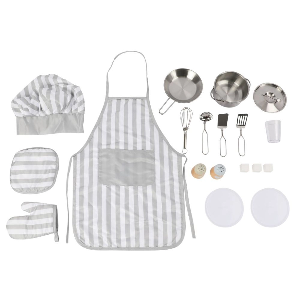 Detská drevená kuchynka Premium s príslušenstvom a textilný set