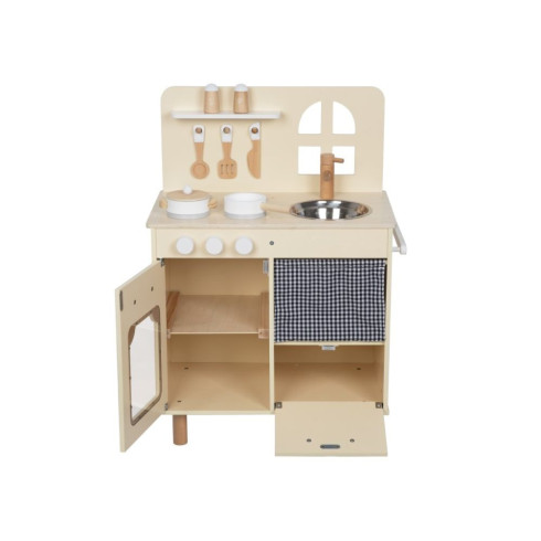 Dětská dřevěná kuchyňka s okénkem a příslušenstvím