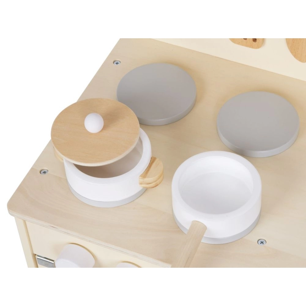 Dětská dřevěná kuchyňka s okénkem a příslušenstvím