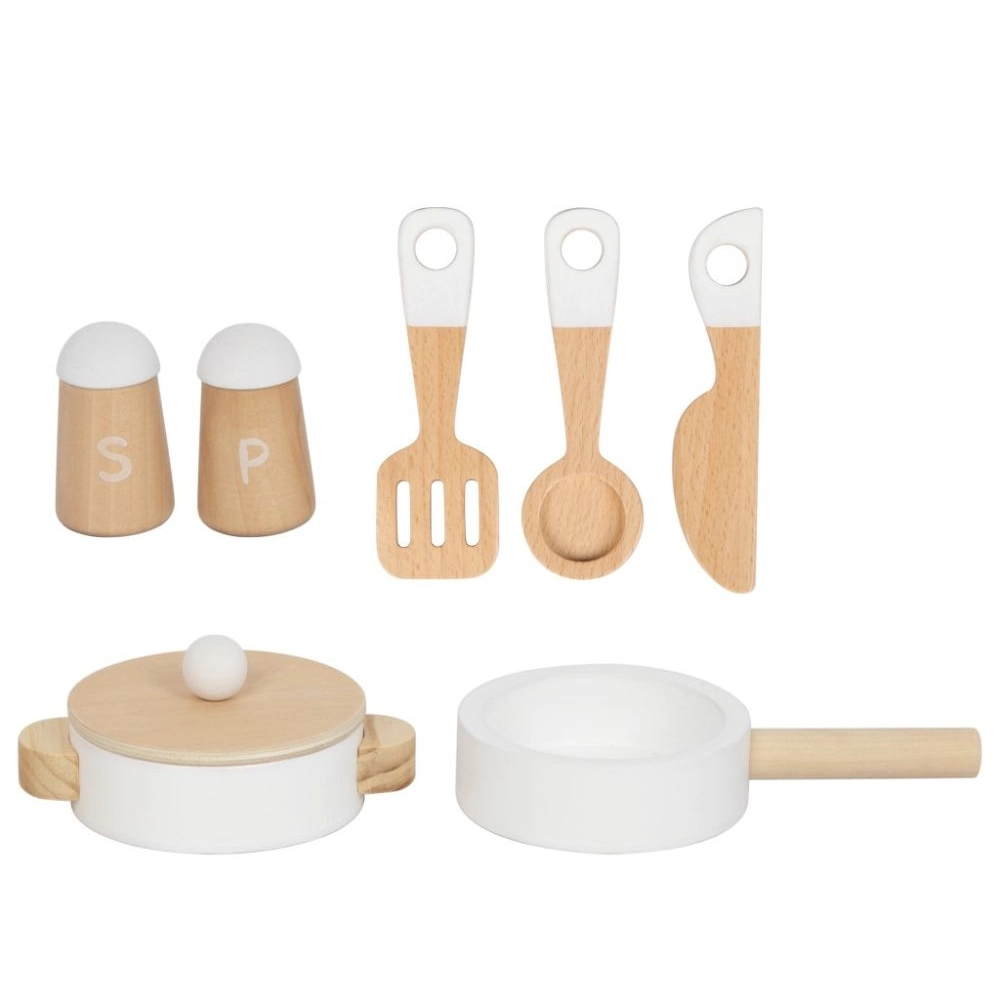 Dětská dřevěná kuchyňka s okénkem a příslušenstvím