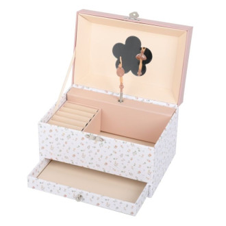 Detská hracia šperkovnica so zrkadlom a baletkou