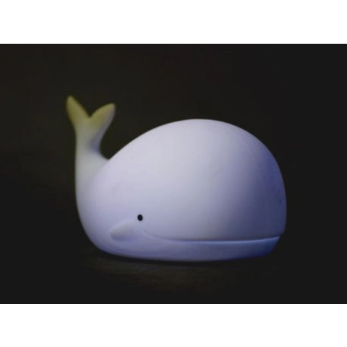 Detská lampička Veľryba – nabíjanie USB‑C, biela