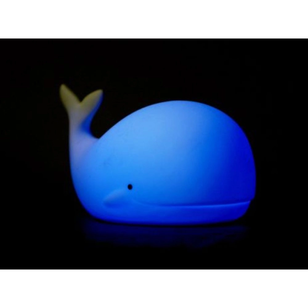 Detská lampička Veľryba – nabíjanie USB‑C, biela
