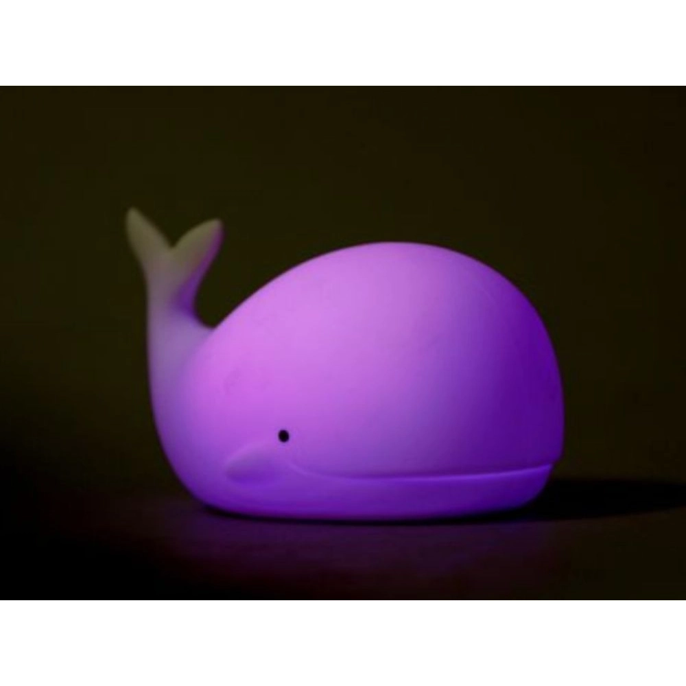 Detská lampička Veľryba – nabíjanie USB‑C, biela