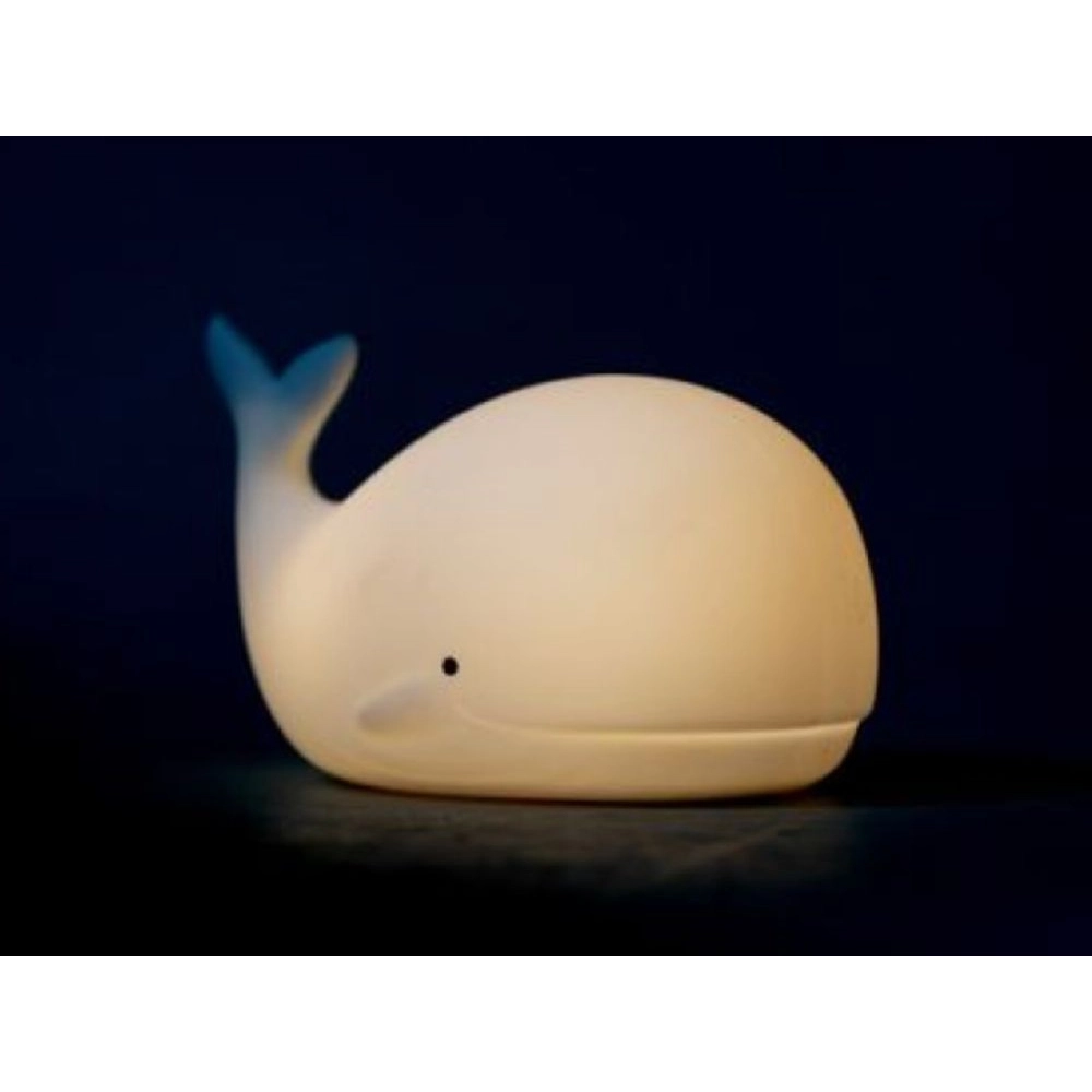 Detská lampička Veľryba – nabíjanie USB‑C, biela