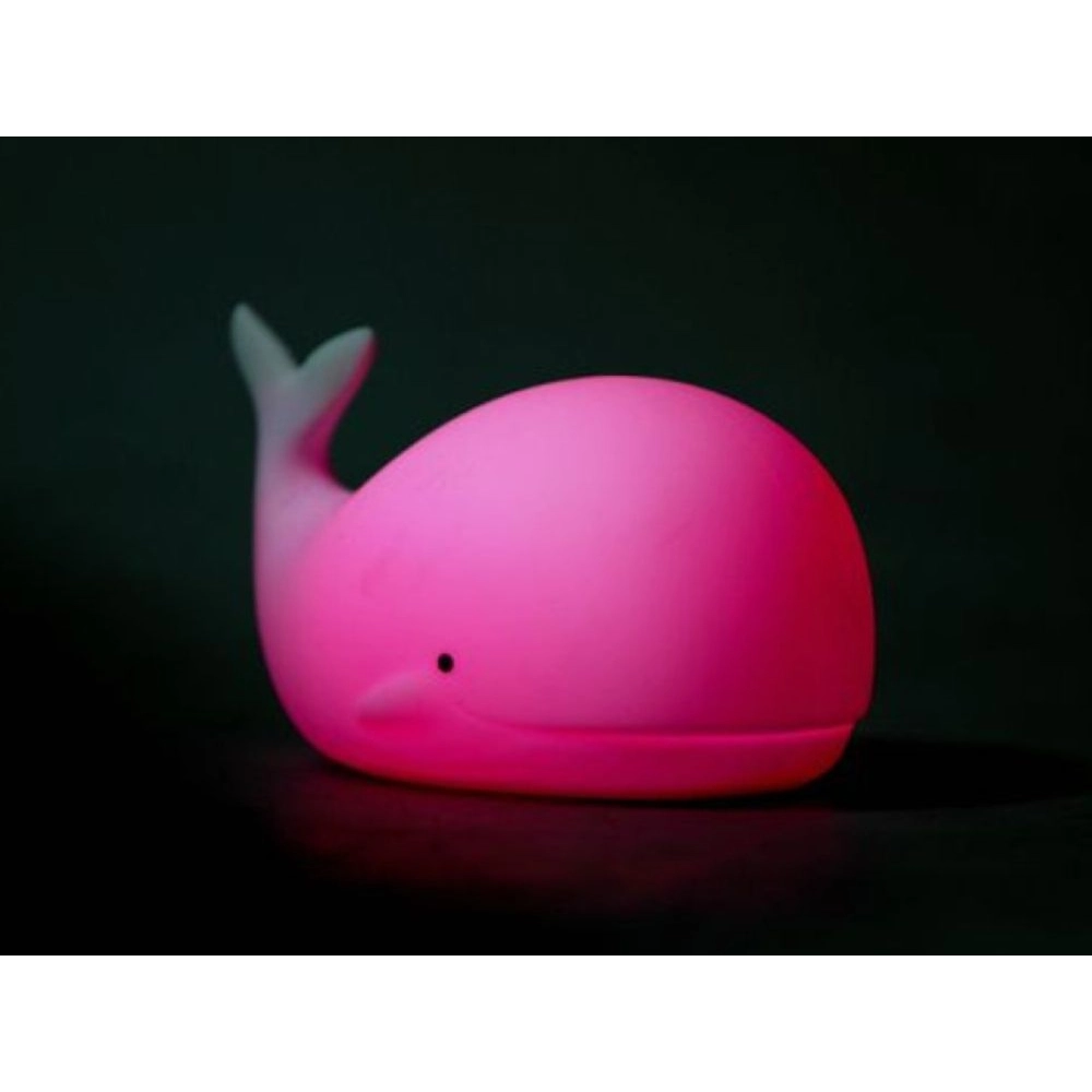 Detská lampička Veľryba – nabíjanie USB‑C, biela