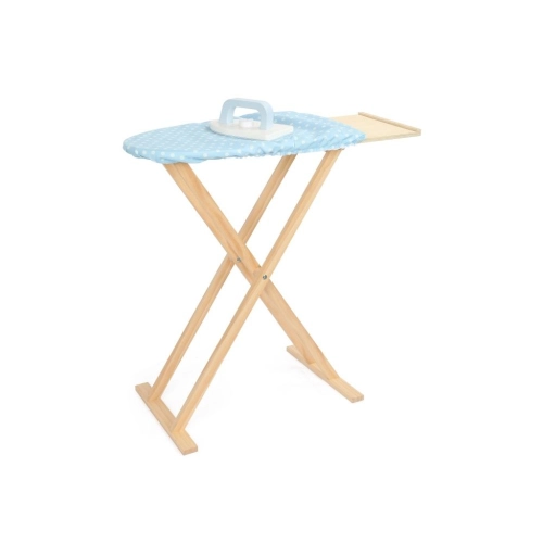 Detská žehliaca doska s drevenou žehličkou